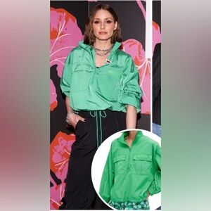 💚🎯 DIANE VON FURSTENBERG FOR TARGET Nylon Packable Long Sleeve Half Zip Jacket